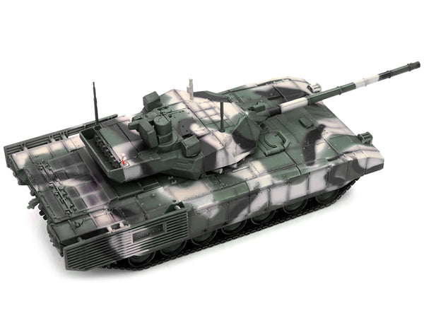 Russian T14 Armata MBT (Main Battle Tank) Multi-Woodland Camouflage "Armor Premium" Series 1/72 Diecast Model by Panzerkampf