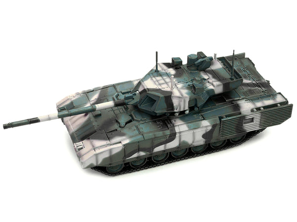 Russian T14 Armata MBT (Main Battle Tank) Multi-Woodland Camouflage "Armor Premium" Series 1/72 Diecast Model by Panzerkampf