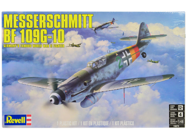 Level 4 Model Kit Messerschmitt Bf 109G-10 Fighter Aircraft "Germany's Famous World War II Fighter" 1/48 Scale Model by Revell