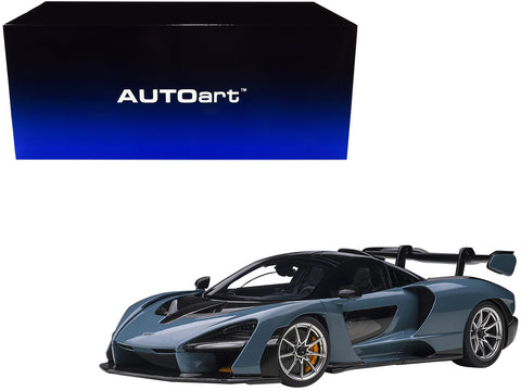 Mclaren Senna Vision Victory Gray and Black with Carbon Accents 1/18 Model Car by Autoart