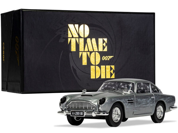 Aston Martin DB5 RHD (Right Hand Drive) Silver (Damaged) James Bond 007 "No Time To Die" (2021) Movie Diecast Model Car by Corgi