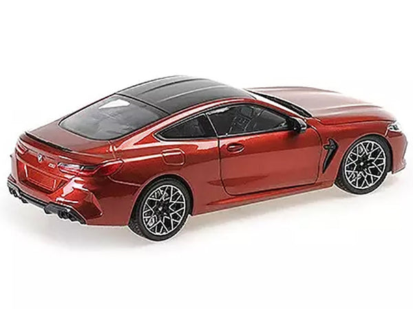 2020 BMW M8 Coupe Red Metallic with Carbon Top 1/18 Diecast Model Car by Minichamps