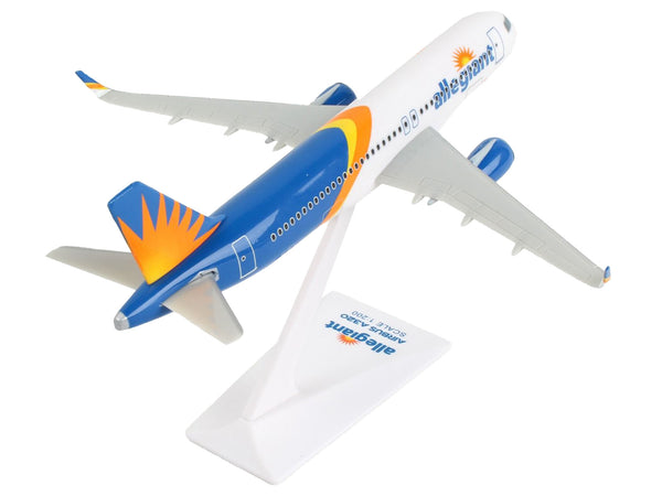 Airbus A320 Commercial Aircraft "Allegiant Air" (N246NV) White and Blue with Orange Stripes (Snap-Fit) 1/200 Plastic Model by Skymarks