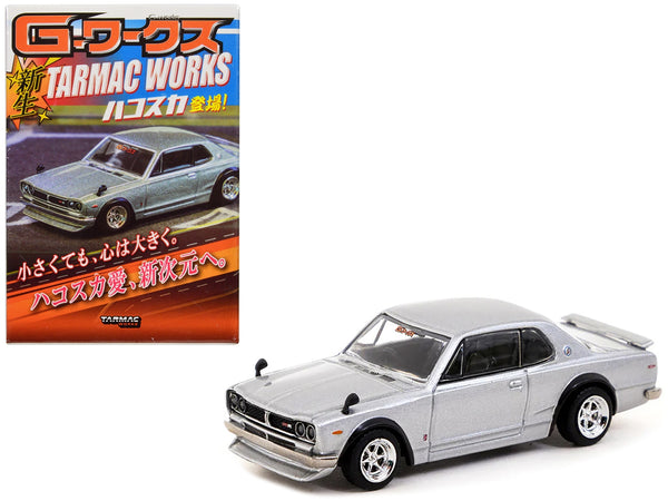 Nissan Skyline 2000 GT-R (KPGC10) RHD (Right Hand Drive) Silver Metallic "Japan Special Edition" "Global64" Series 1/64 Diecast Model by Tarmac Works