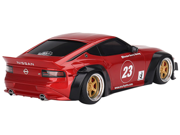 Nissan Z (RZ34) #23 Passion Red Metallic "Pandem - Rocket Bunny" 1/18 Model Car by Top Speed