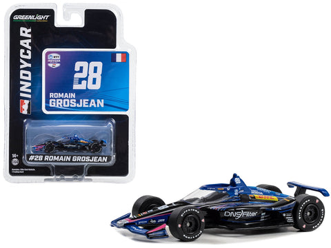 Dallara IndyCar #28 Romain Grosjean "DNSFilter" Andretti Autosport "NTT IndyCar Series" (2023) 1/64 Diecast Model Car by Greenlight