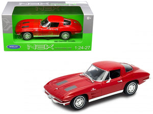 1963 Chevrolet Corvette Red 1/24-1/27 Diecast Model Car by Welly