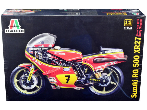 Skill 5 Model Kit Suzuki RG 500 XR27 Motorcycle #7 Barry Sheene "Heron Team" (1978) 1/9 Scale Model by Italeri
