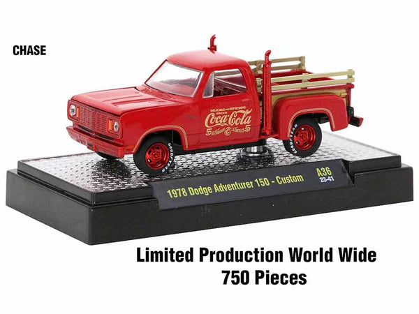 "Coca-Cola" Set of 3 pieces Release 36 Limited Edition to 10000 pieces Worldwide 1/64 Diecast Model Cars by M2 Machines