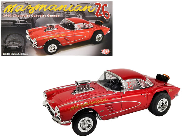 1961 Chevrolet Corvette Gasser #26 Red "Mazmanian" Limited Edition to 354 pieces Worldwide 1/18 Diecast Model Car by ACME