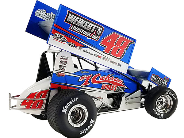 Winged Sprint Car #48 Danny Dietrich "Cochran Expressway - Weikert's Livestock Inc" Gary Kauffman Racing "World of Outlaws" (2023) 1/18 Diecast Model Car by ACME