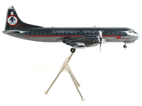 Lockheed L-188A Electra Astrojet Commercial Aircraft "American Airlines" Silver "Gemini 200" Series 1/200 Diecast Model Airplane by GeminiJets