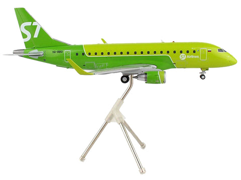 Embraer ERJ-170 Commercial Aircraft "S7 Airlines" Lime Green "Gemini 200" Series 1/200 Diecast Model Airplane by GeminiJets