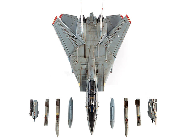 Grumman F-14A Tomcat Fighter Aircraft "VF-14 Tophatters USS Theodore Roosevelt 80th Anniversary Edition" (1999) United States Navy 1/72 Diecast Model by JC Wings
