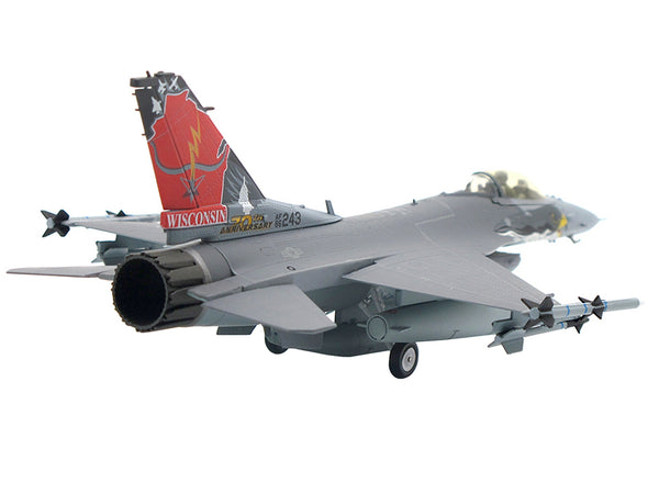 Lockheed F-16C Fighting Falcon Fighter Aircraft "USAF ANG 115th Fighter Wing Wisconsin 70th Anniversary" (2018) 1/72 Diecast Model by JC Wings