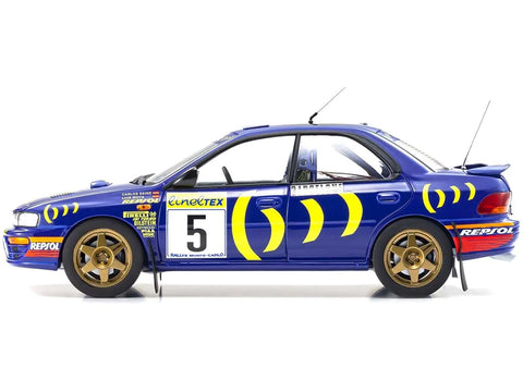 Subaru Impreza #5 Carlos Sainz - Luis Moya Winner "Monte-Carlo Rally" (1995) 1/18 Diecast Model Car by Kyosho