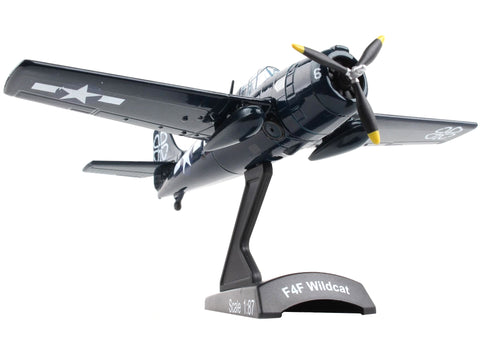 Grumman F4F Wildcat Aircraft #6 "USS Petrof Bay" United States Navy 1/87 (HO) Diecast Model Airplane by Postage Stamp