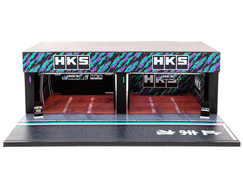 Garage Diorama "HKS" Display for 1/64 Model Cars by Tarmac Works
