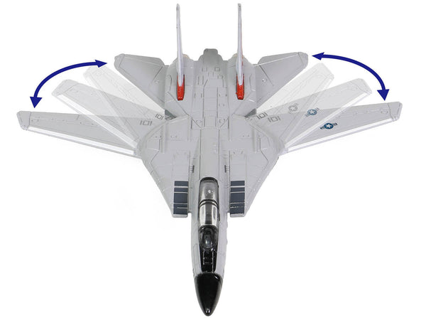 Grumman F-14A Tomcat Fighter Aircraft "VF-31 Tomcatters" and Section L of USS Enterprise (CVN-65) Aircraft Carrier Display Deck "Legendary F-14 Tomcat" Series 1/200 Diecast Model by Forces of Valor