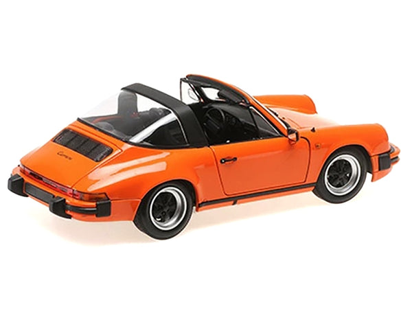 1983 Porsche 911 Carrera Targa 3.2 Orange 1/18 Diecast Model Car by Minichamps