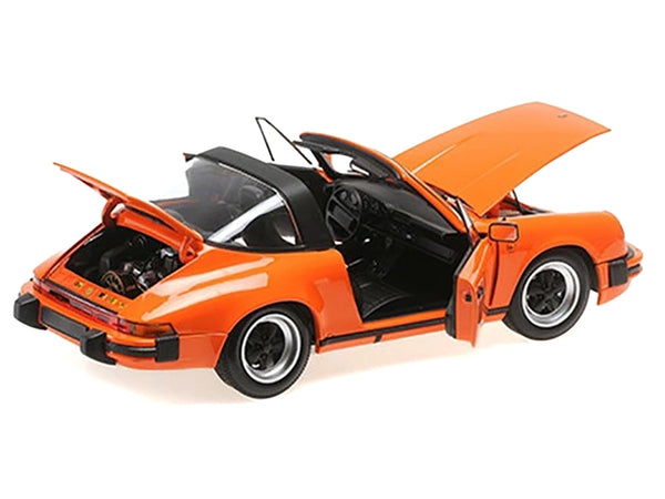 1983 Porsche 911 Carrera Targa 3.2 Orange 1/18 Diecast Model Car by Minichamps