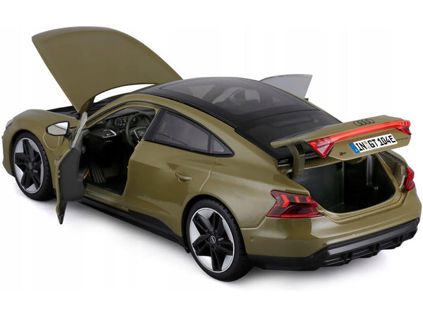 2022 Audi RS e-tron GT Dark Green with Sunroof 1/18 Diecast Model Car by Bburago
