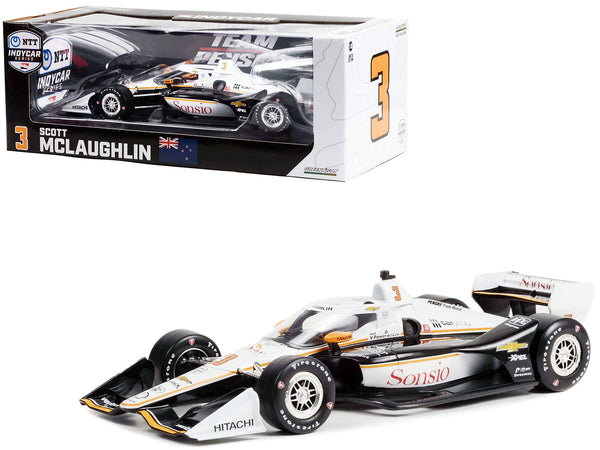 Dallara IndyCar #3 Scott McLaughlin "Sonsio Vehicle Protection" Team Penske (Road Course Configuration) "NTT IndyCar Series" (2022) 1/18 Diecast Model Car by Greenlight