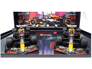 Red Bull Racing RB19 #1 Max Verstappen "Oracle" F1 Formula One "Qatar GP" (2023) Set of 2 Cars Limited Edition to 499 pieces Worldwide 1/18 Diecast Model Cars by Minichamps