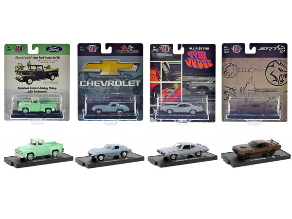 "Auto-Drivers" Set of 4 pieces in Blister Packs Release 107 Limited Edition to 8000 pieces Worldwide 1/64 Diecast Model Cars by M2 Machines
