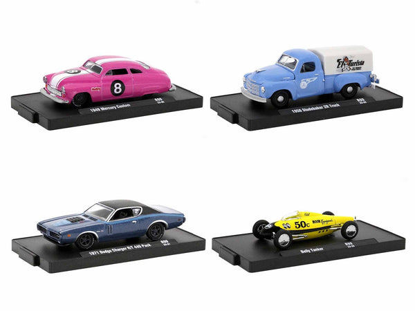 "Auto-Drivers" Set of 4 pieces in Blister Packs Release 99 Limited Edition to 9600 pieces Worldwide 1/64 Diecast Model Cars by M2 Machines