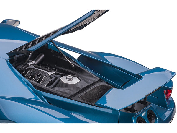 2017 Ford GT Liquid Blue Metallic 1/12 Model Car by Autoart