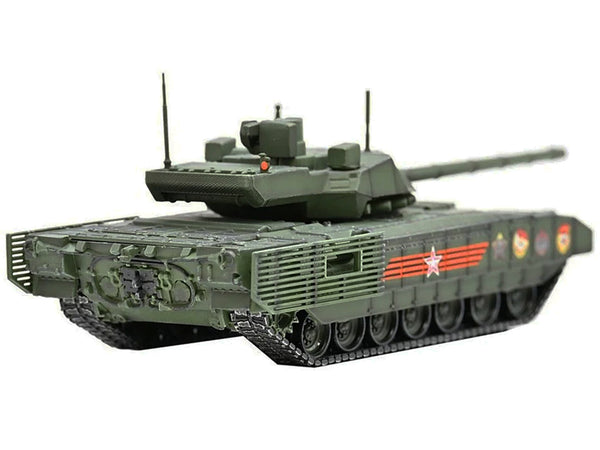 Russian T14 Armata MBT (Main Battle Tank) Green Camouflage "Armor Premium" Series 1/72 Diecast Model by Panzerkampf