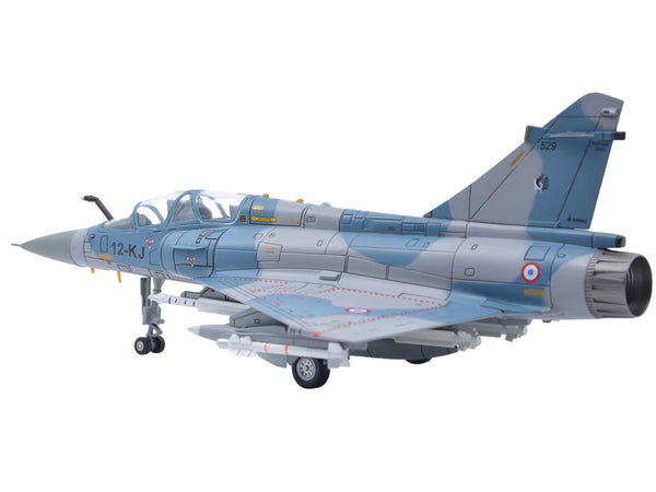 Dassault Mirage 2000B Fighter Plane Blue Camouflage with Missile Accessories "Wing" Series 1/72 Diecast Model by Panzerkampf