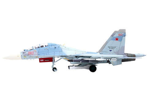 Sukhoi Su-30M2 Flanker-C Fighter Aircraft #80 "Russian Air Force" "Wing" Series 1/72 Diecast Model by Panzerkampf