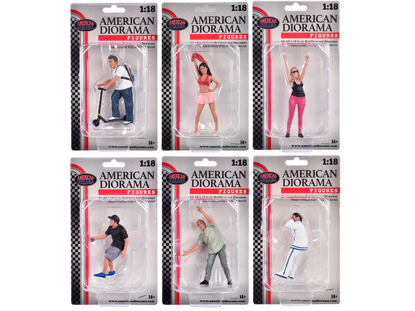 "Figure18 Series 2" 6 piece Figure Set for 1/18 Scale Models by American Diorama