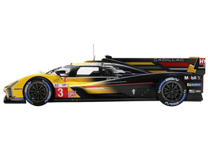 Cadillac V-Series.R #3 Sebastien Bourdais - Scott Dixon - Renger van der Zande "Cadillac Racing" "24 Hours of Le Mans" (2023) with Acrylic Display Case 1/18 Model Car by Spark