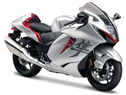 2022 Suzuki Hayabusa Silver Metallic 1/12 Diecast Motorcycle Model by Maisto