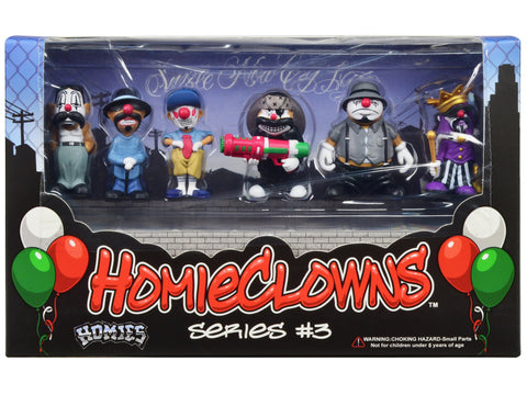 "HomieClowns" Series 3 2-Inch Figures Set of 6 Pieces by Homies