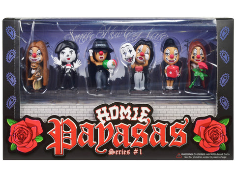 "Homie Payasas" Series 1 2-Inch Figures Set of 6 Pieces by Homies