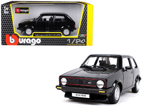 1979 Volkswagen Golf Mk1 GTI Black 1/24 Diecast Model Car by Bburago