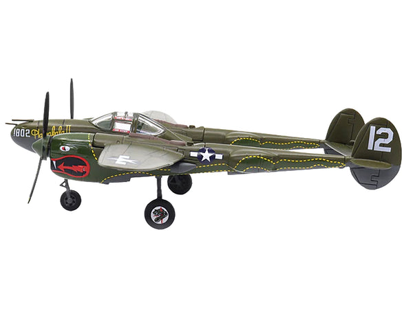 Lockheed P-38 Lightning Fighter Aircraft "Haleakala II 80th FG 459th FS Twin Dragons" (1944) United States Army Air Forces 1/72 Diecast Model by Militaria Die Cast