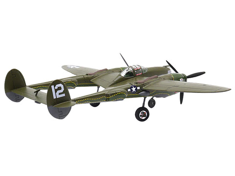 Lockheed P-38 Lightning Fighter Aircraft "Haleakala II 80th FG 459th FS Twin Dragons" (1944) United States Army Air Forces 1/72 Diecast Model by Militaria Die Cast