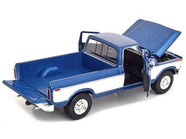 1979 Ford F-150 Ranger Pickup Truck Blue Metallic and Cream "Special Edition" 1/18 Diecast Model Car by Maisto