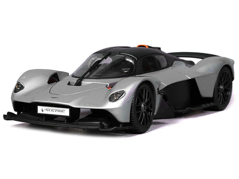 Aston Martin Valkyrie Silver Metallic with Matt Black Top "Special Edition" Series 1/18 Diecast Model Car by Maisto