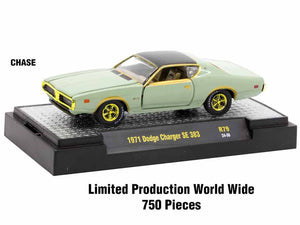 "Auto Meets" Set of 6 Cars IN DISPLAY CASES Release 79 Limited Edition 1/64 Diecast Model Cars by M2 Machines