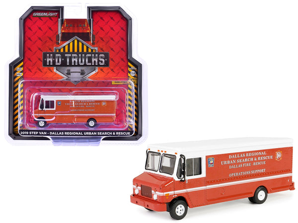 2019 Step Van "Dallas Regional Urban Search & Rescue - Dallas Fire Department Texas" Red with White Top "H.D. Trucks" Series 25 1/64 Diecast Model Car by Greenlight