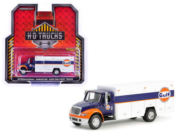 International Durastar 4400 Delivery Truck "Gulf Oil" Dark Blue and White "H.D. Trucks" Series 25 1/64 Diecast Model Car by Greenlight