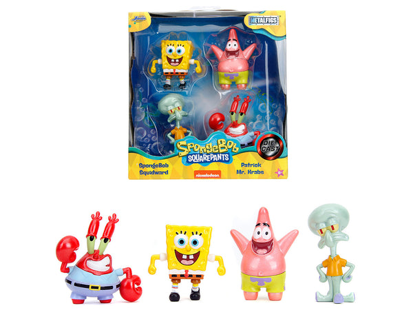 Set of 4 Diecast Figures "SpongeBob SquarePants" (1999-Current) TV Series "Metalfigs" Series Diecast Models by Jada
