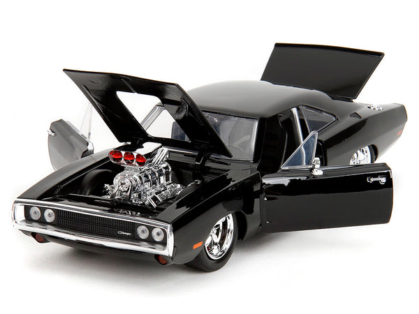 1970 Dodge Charger Black with Race Interior "Fast & Furious" Movie 1/24 Diecast Model Car by Jada