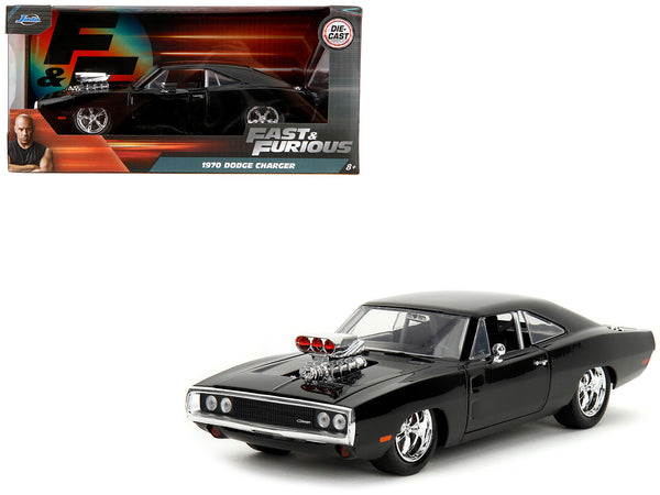 1970 Dodge Charger Black with Race Interior "Fast & Furious" Movie 1/24 Diecast Model Car by Jada